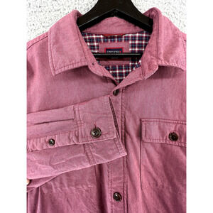 UNTUCKit Ziraldo Flannel Lined Shirt Jacket Men's Size XL Burgundy Wine‎ Cotton